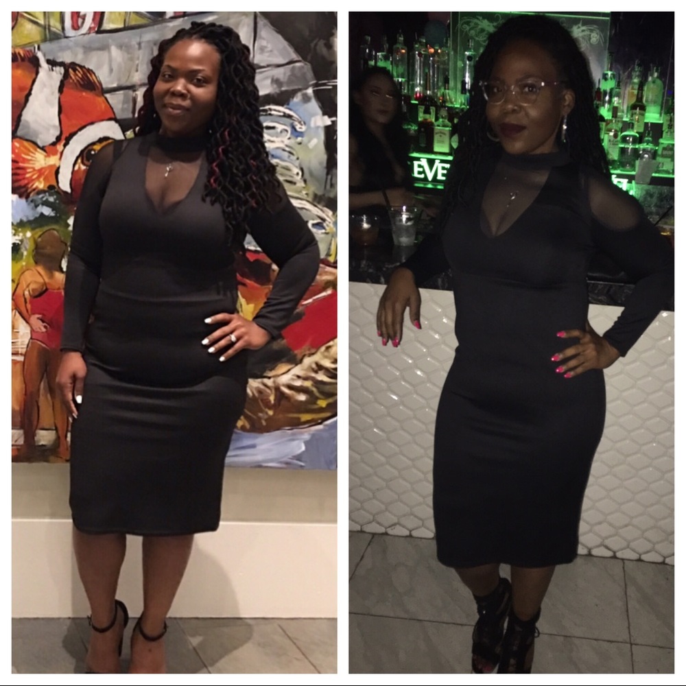 Little black dress.
